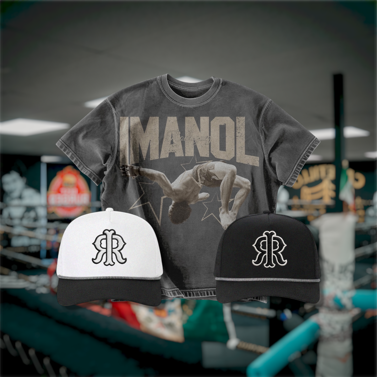 Tshirt Oficial y Gorras Oficiales Blanca y Negra